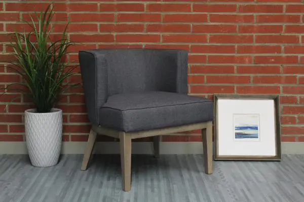 Guest Chair with Modern Walnut Wood Frame Select Upholstery - Image 6
