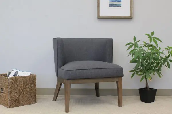 Guest Chair with Modern Walnut Wood Frame Select Upholstery - Image 7