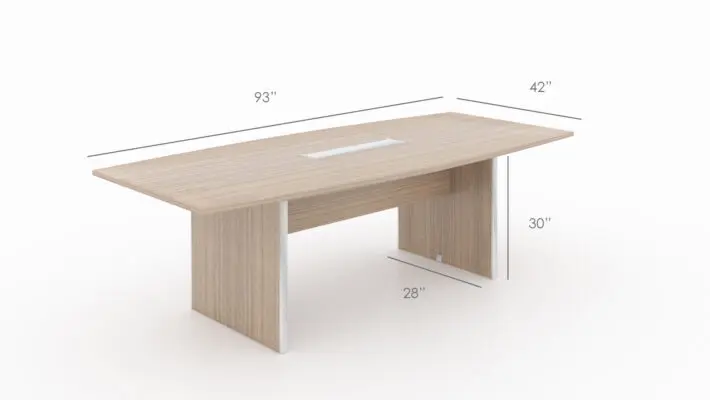 modern conference table 8' dimensions