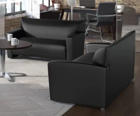 tribeca office lounge chair black mockup