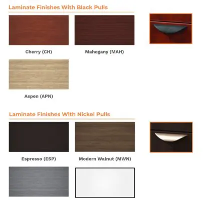 u shape desk finishes