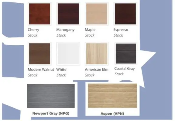 modern reception desk finish options