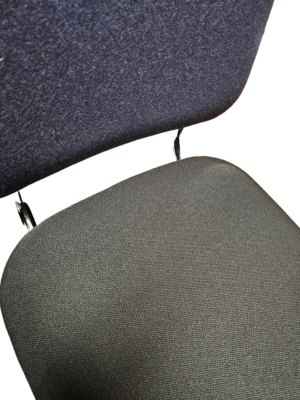 knoll cesca chair black and blue closeup