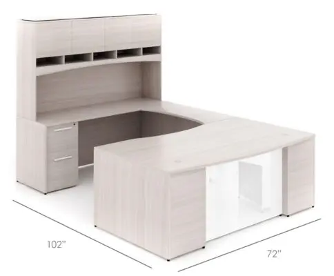 modern u shaped desk dimensions