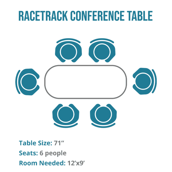 6' Racetrack Conference Table - Image 7