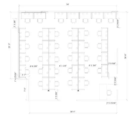 Cubicles in a small space