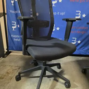 Used Ergonomic Black Task Chair w/ Adjustable Lumbar Support