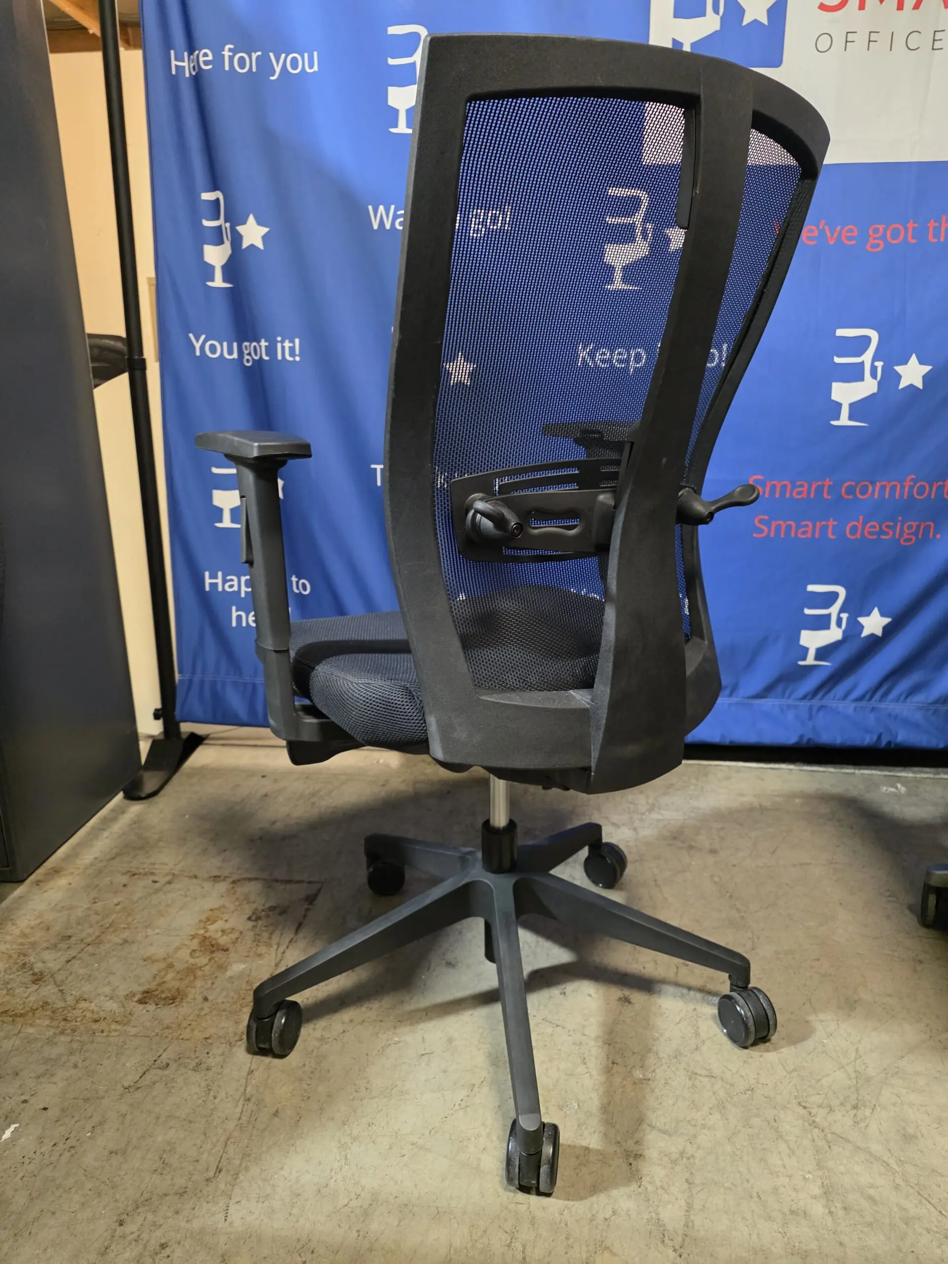 Used Ergonomic Black Task Chair w/ Adjustable Lumbar Support - Image 2