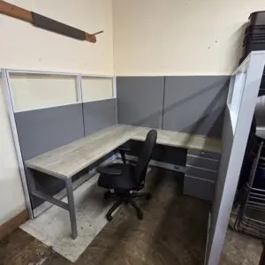 Used AllSteel Cubicle 6'x6' w/ BBF Pedestal 67"H Walls (Priced Per Pack. TOTAL of 8 Stations Available)