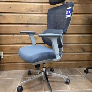 Echo - Ergonomic Mesh Back, Fabric Seat, Office Chair with Adjustable Headrest, and Adjustable Seat.