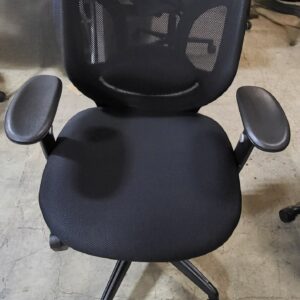Front View Of Used Mesh Back Office Desk Chair
