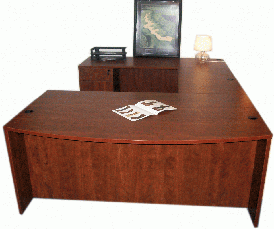 SALE Bow Front U Shaped Desk No Hutch 71w X 108d Smart Buy Office