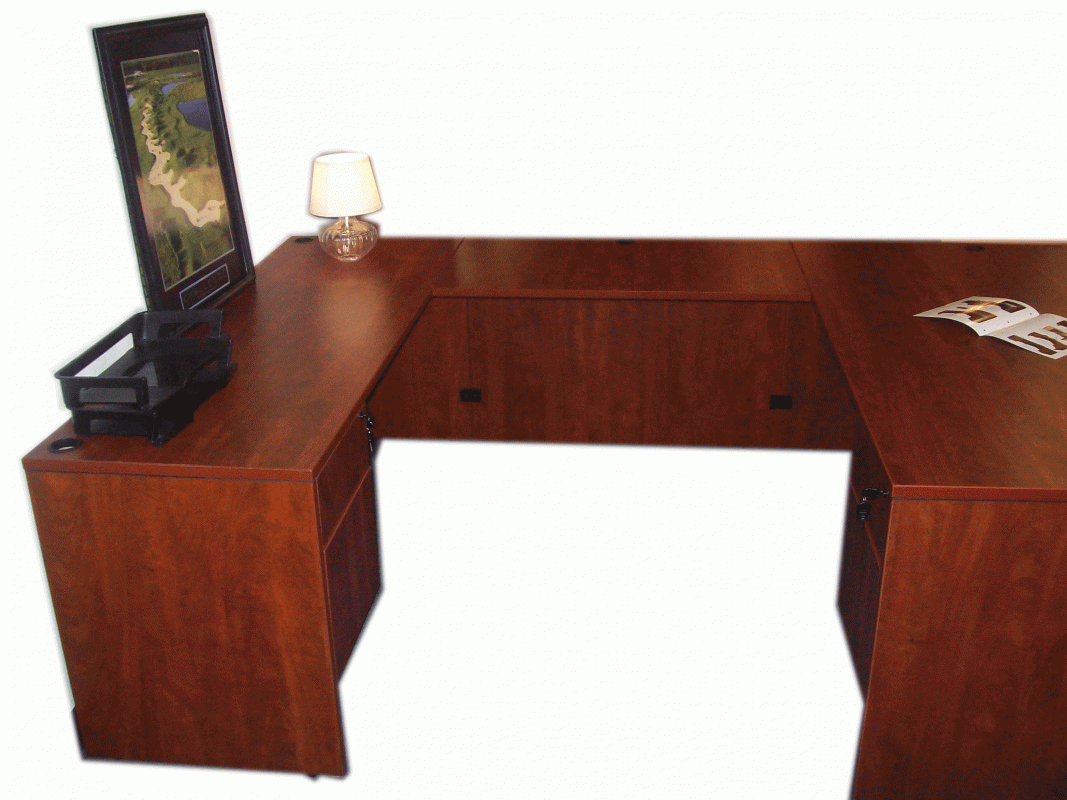 SALE Bow Front U Shaped Desk No Hutch 71w X 108d Smart Buy Office
