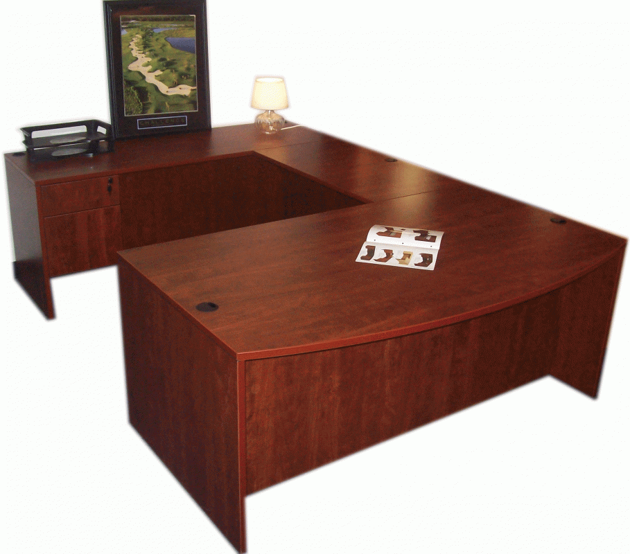 SALE Bow Front U Shaped Desk No Hutch 71w X 108d Smart Buy Office