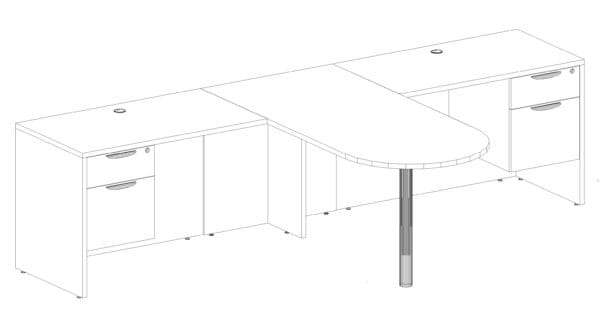 affordable partner desk 3d