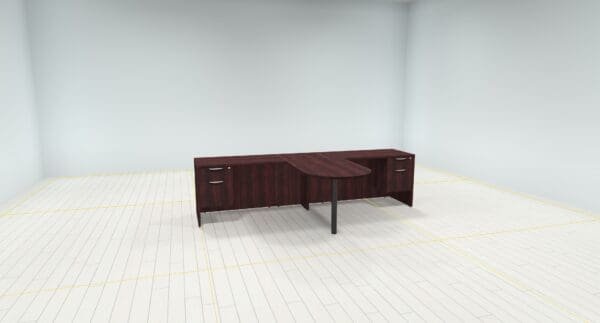 affordable partner desk mahogany
