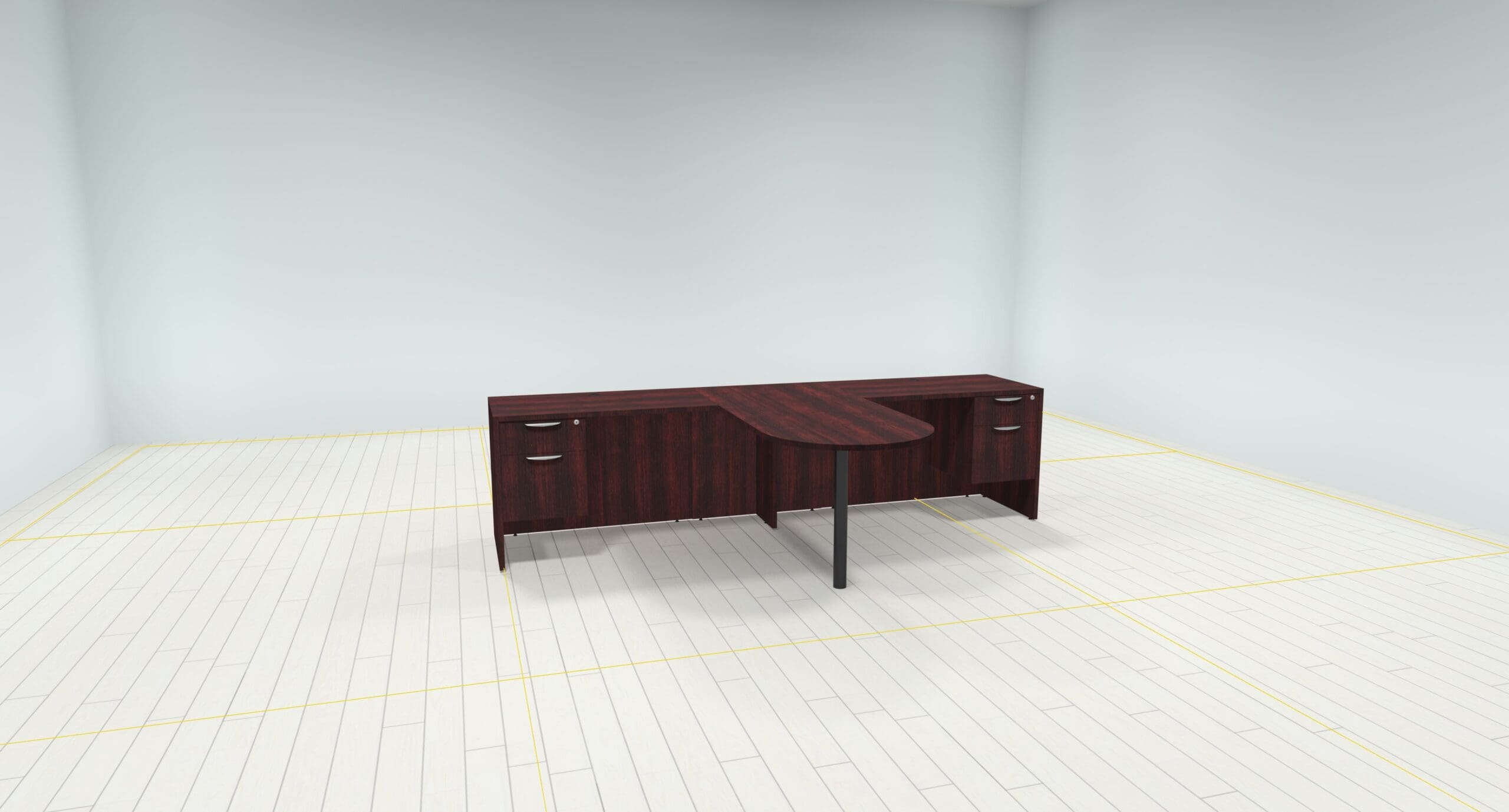 affordable partner desk mahogany