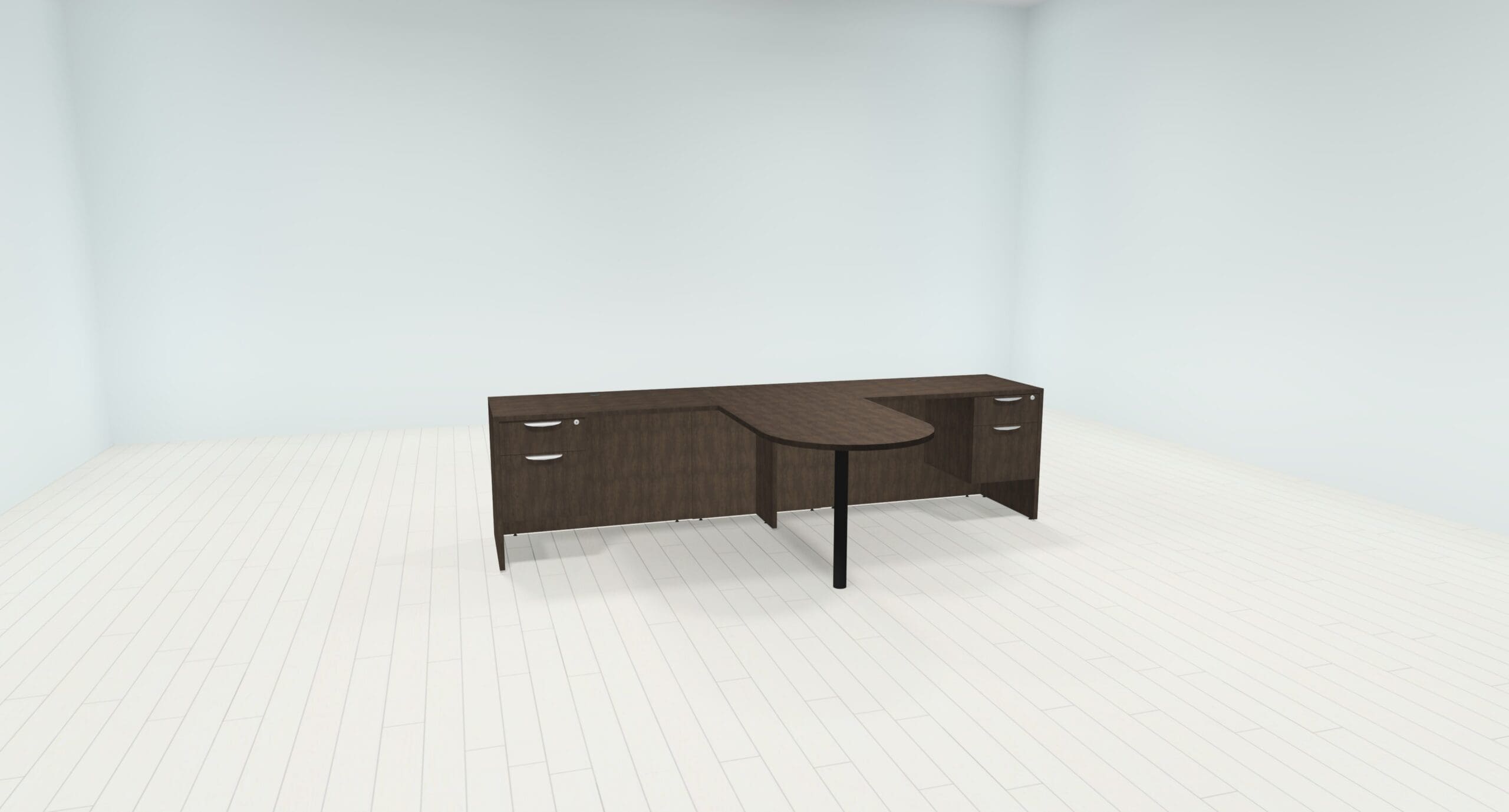 affordable partner desk modern walnut