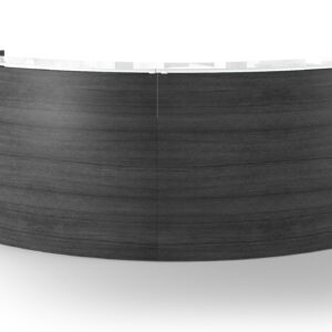 curved reception desk grigio