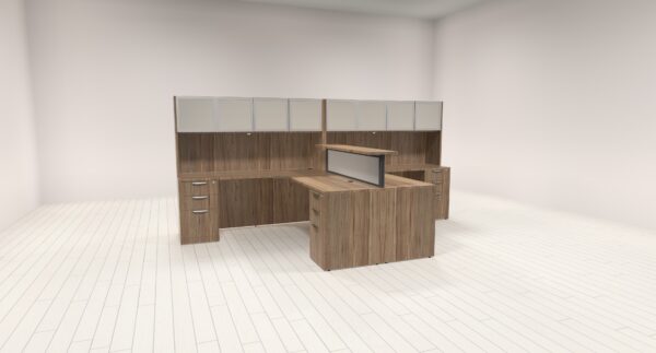 deluxe partner desk with storage aspen 1