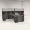 deluxe partner desk with storage newport gray