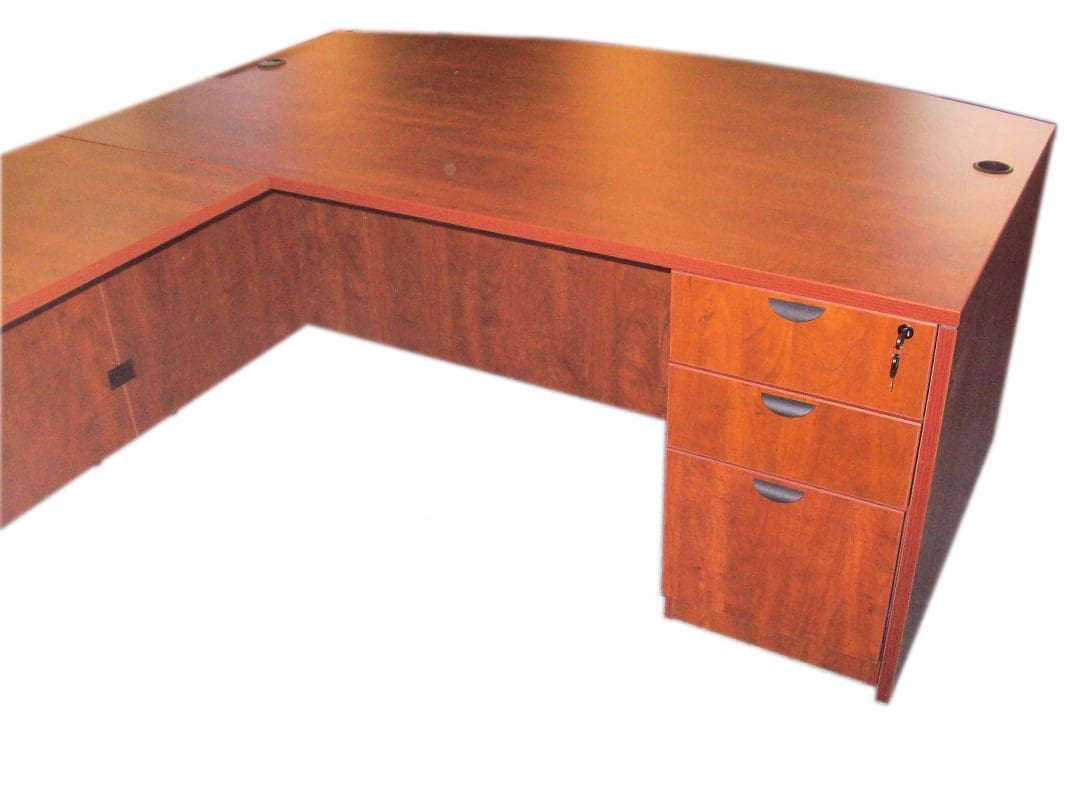 Desk U Bow Front Full Peds 71w X 108d Smart Buy Office Furniture