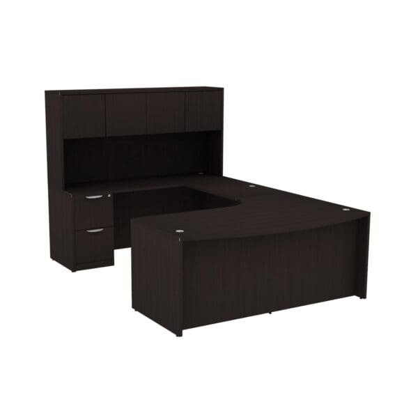U Shape Desk with Storage Ext. Bowfront 71"W x 96"D - Image 6