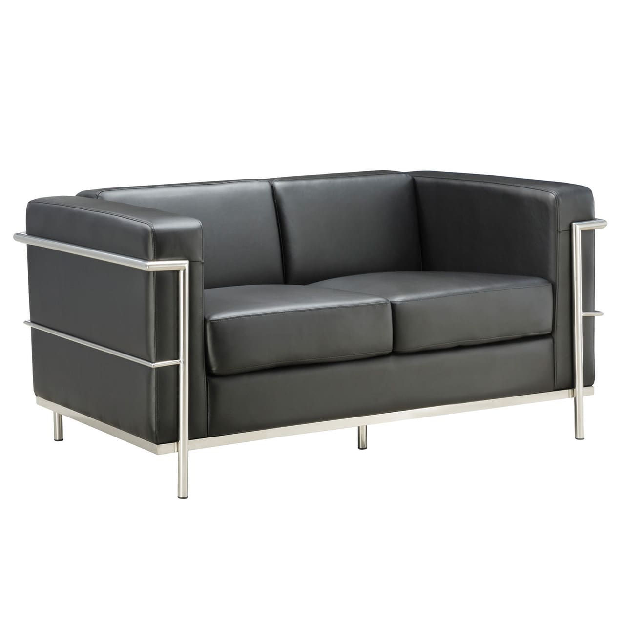 madison series black reception seating loveseat