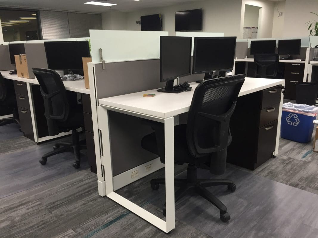 45 Telemarketing Cubicles 60" X 24" Cubicle Desk Smart Buy Office