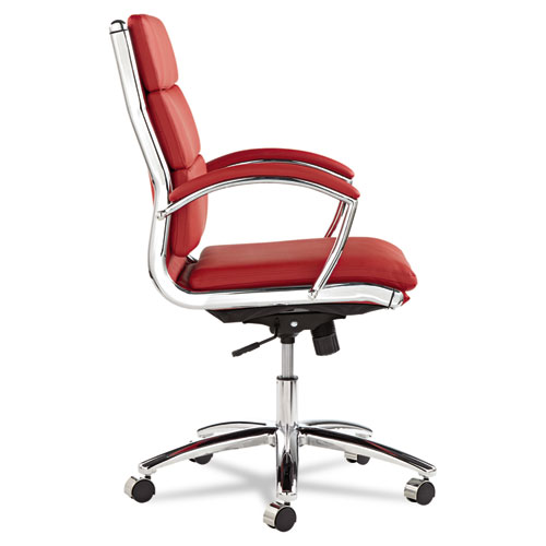 Managers Mid-Back Desk Chair, Neo-Modern Select White, Red, Or Black Leather - Smart Office Furniture: Office Furniture Austin - Used Office Furniture