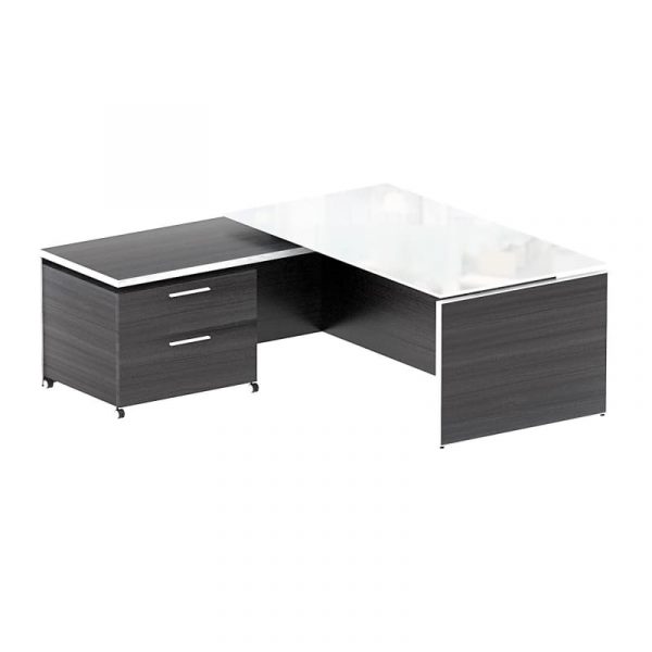Potenza l shaped executive desk office furniture austin grigio