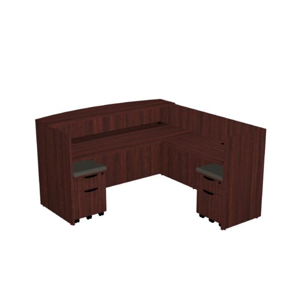 Modern reception desk Mahogany