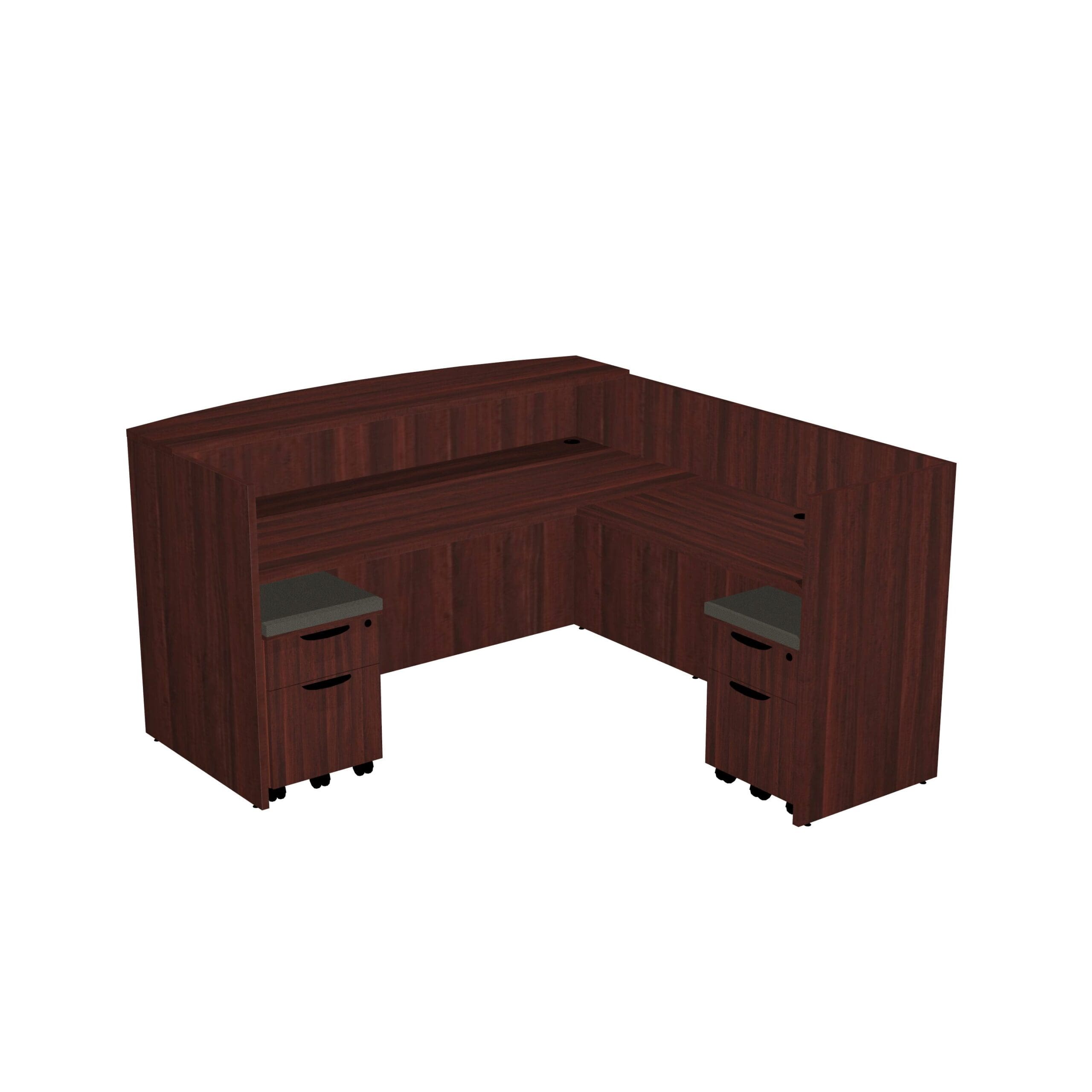 Modern reception desk Mahogany