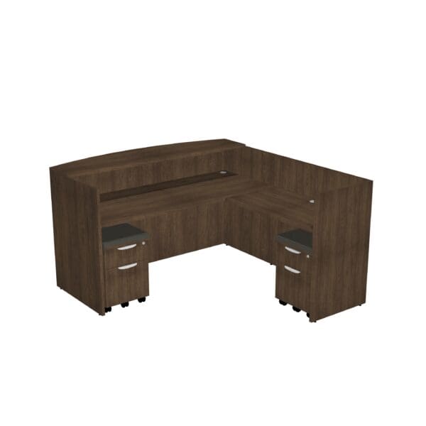 Modern reception desk Modern walnut