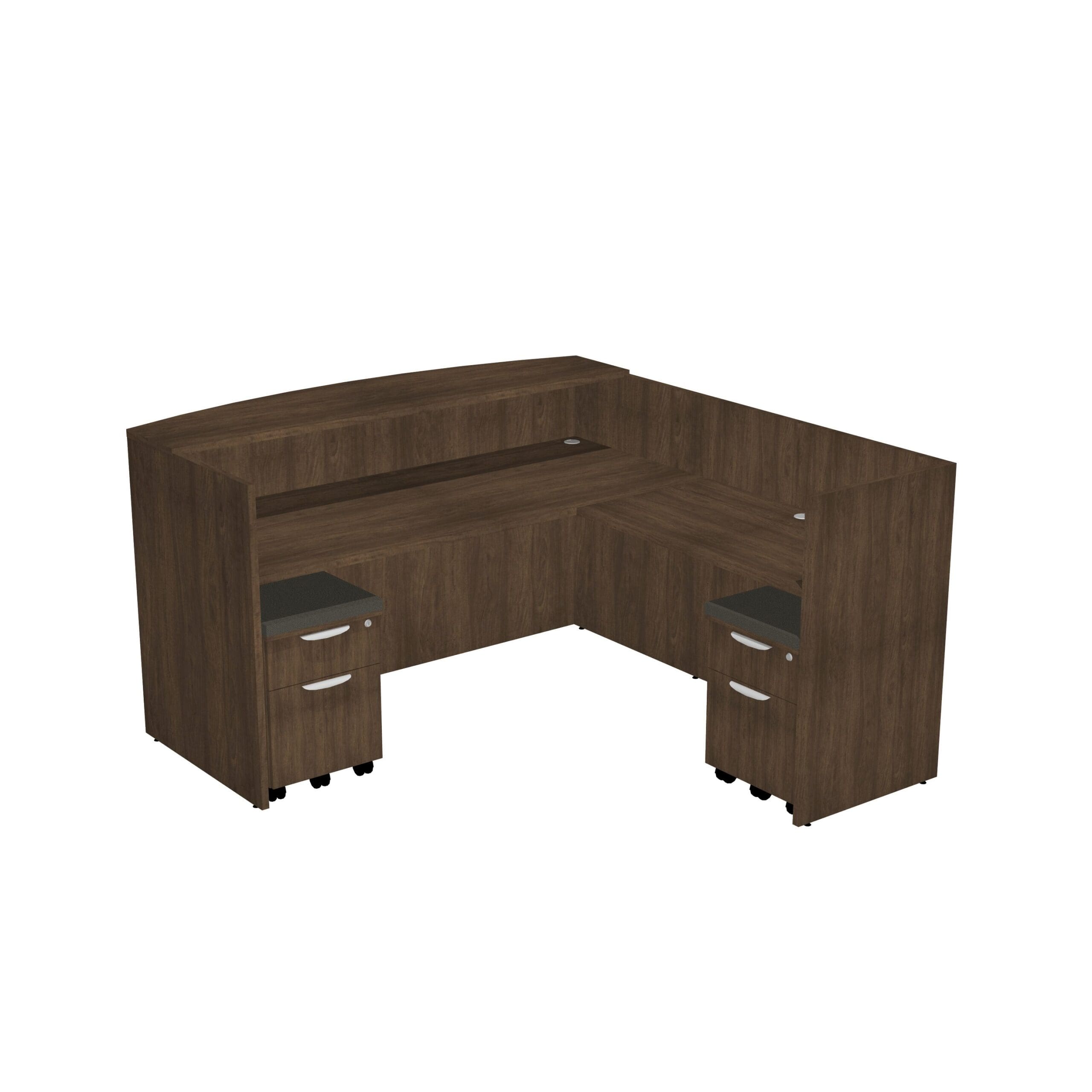 Modern reception desk Modern walnut
