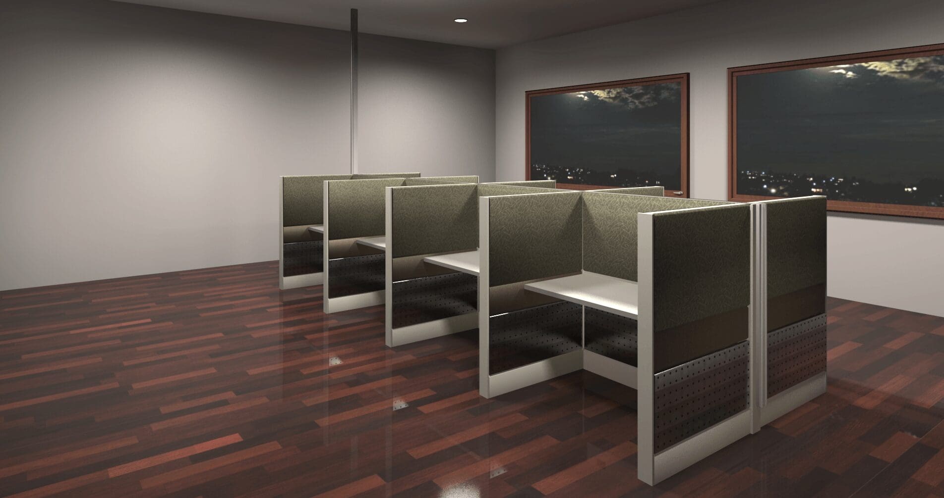8-Person Premium Telemarketing Cubicles (4' x 2' each)