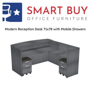 Modern Reception Desk 71x78 with mobile drawers
