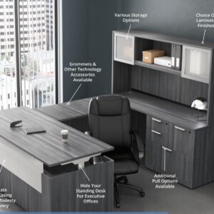 executive sit stand desk showcase