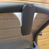 gray all mesh office chair silver detail