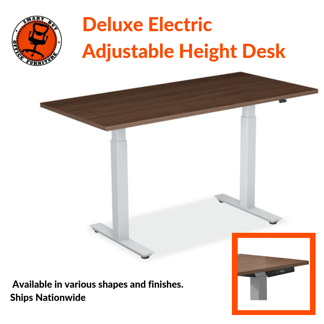deluxe electric adjustable height desk standing desk