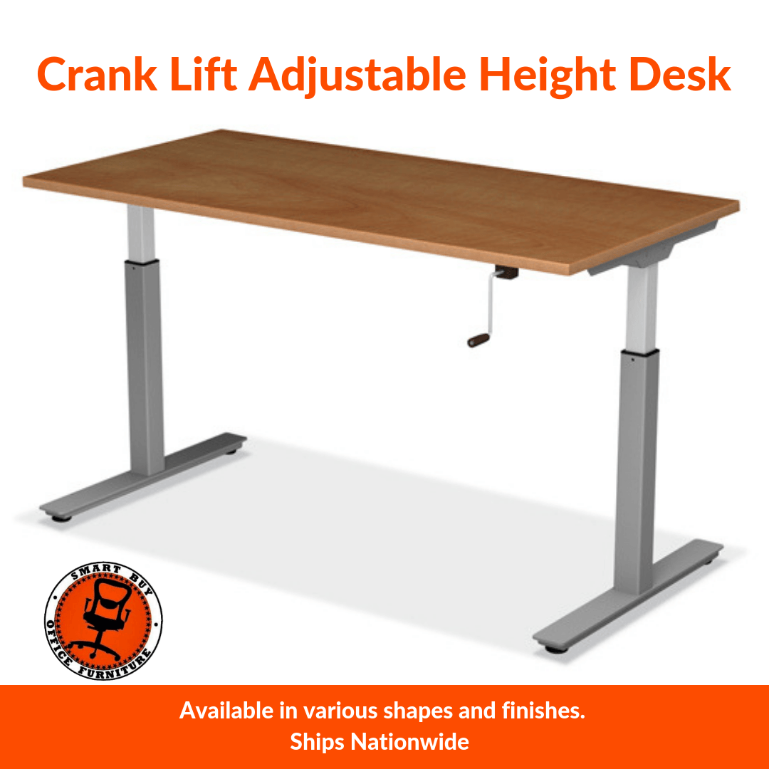adjustable height desk standing desk crank lift adjustable desk with wood finish top crank standing desk from office furniture austin crank table