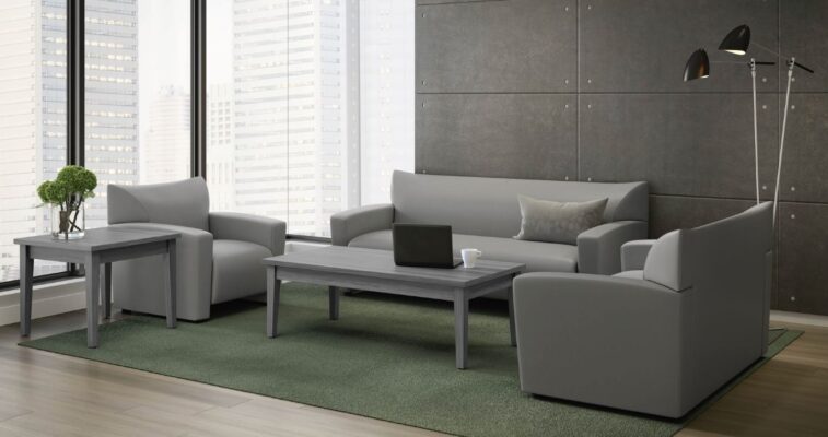 tribeca office lounge chair gray mockup