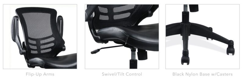 office chair with flip up arms