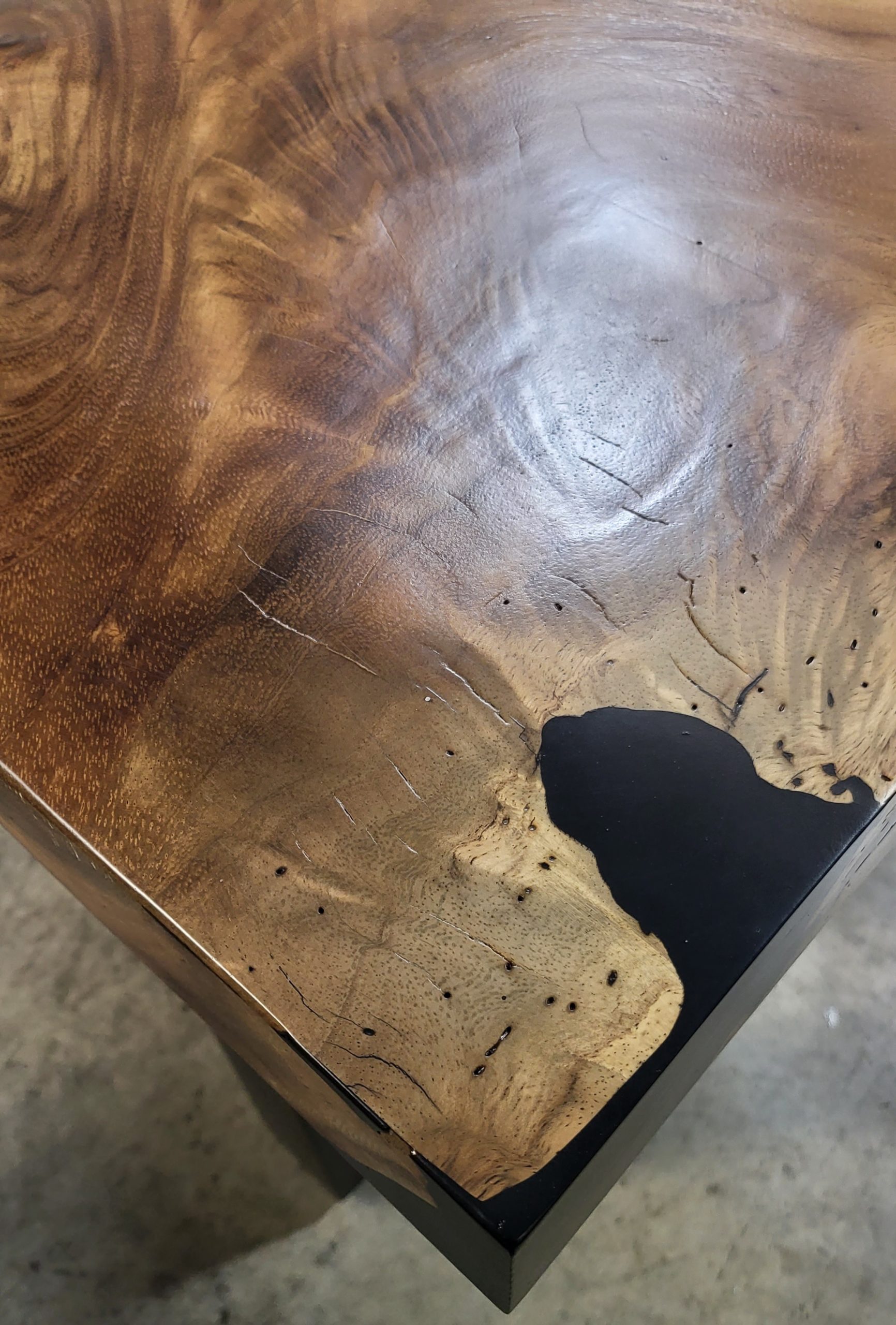 Live Edge Conference Table - Parota Wood Slab Dining Table - 96