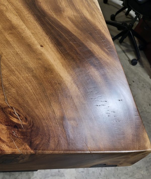 live edge conference table epoxy resin conference table close up