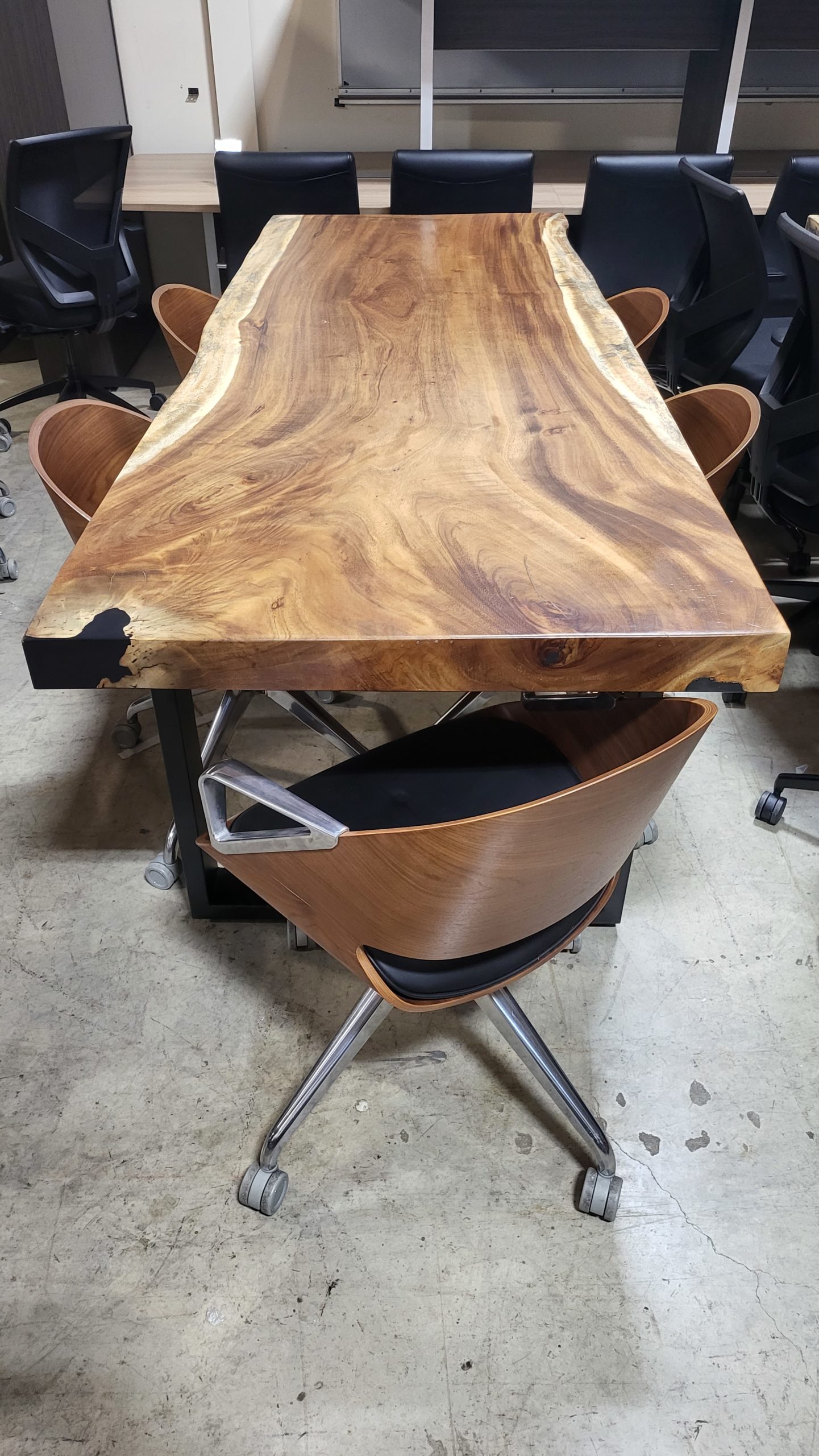 Live Edge Conference Table - Parota Wood Slab Dining Table - 96 - Smart  Buy Office Furniture: Office Furniture Austin - Used Office Furniture