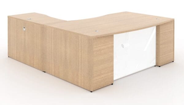 potenza bowfront l shaped executive desk miele