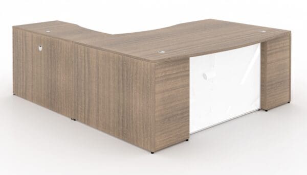 potenza bowfront l shaped executive desk noce