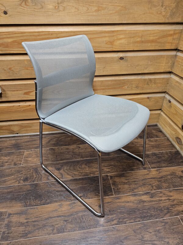 used stylex zephy mesh stack chair