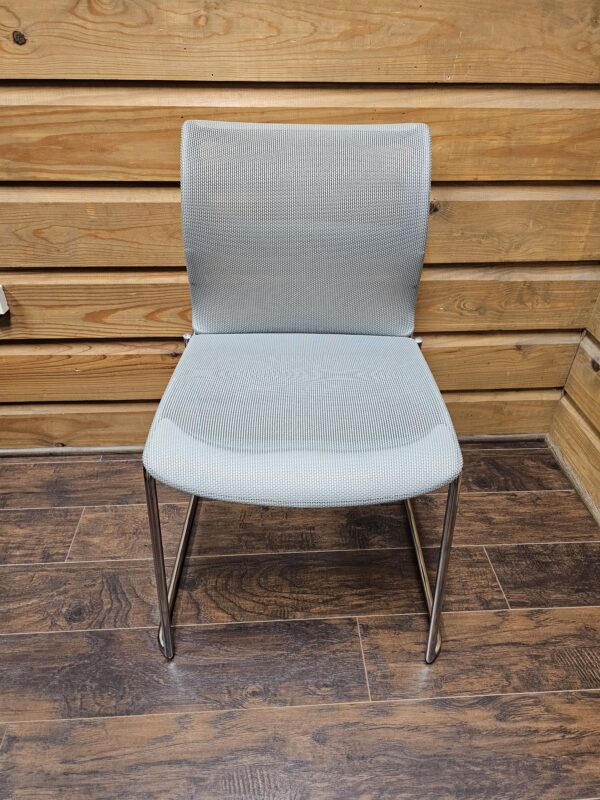 used stylex zephyr mesh stack chair front